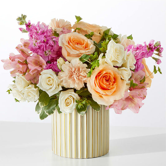 Paradise Bouquet with Ivory Vase –  Panda Flowers Canada Inc, Calgary AB